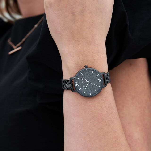 34mm Gunmetal Mesh Watch