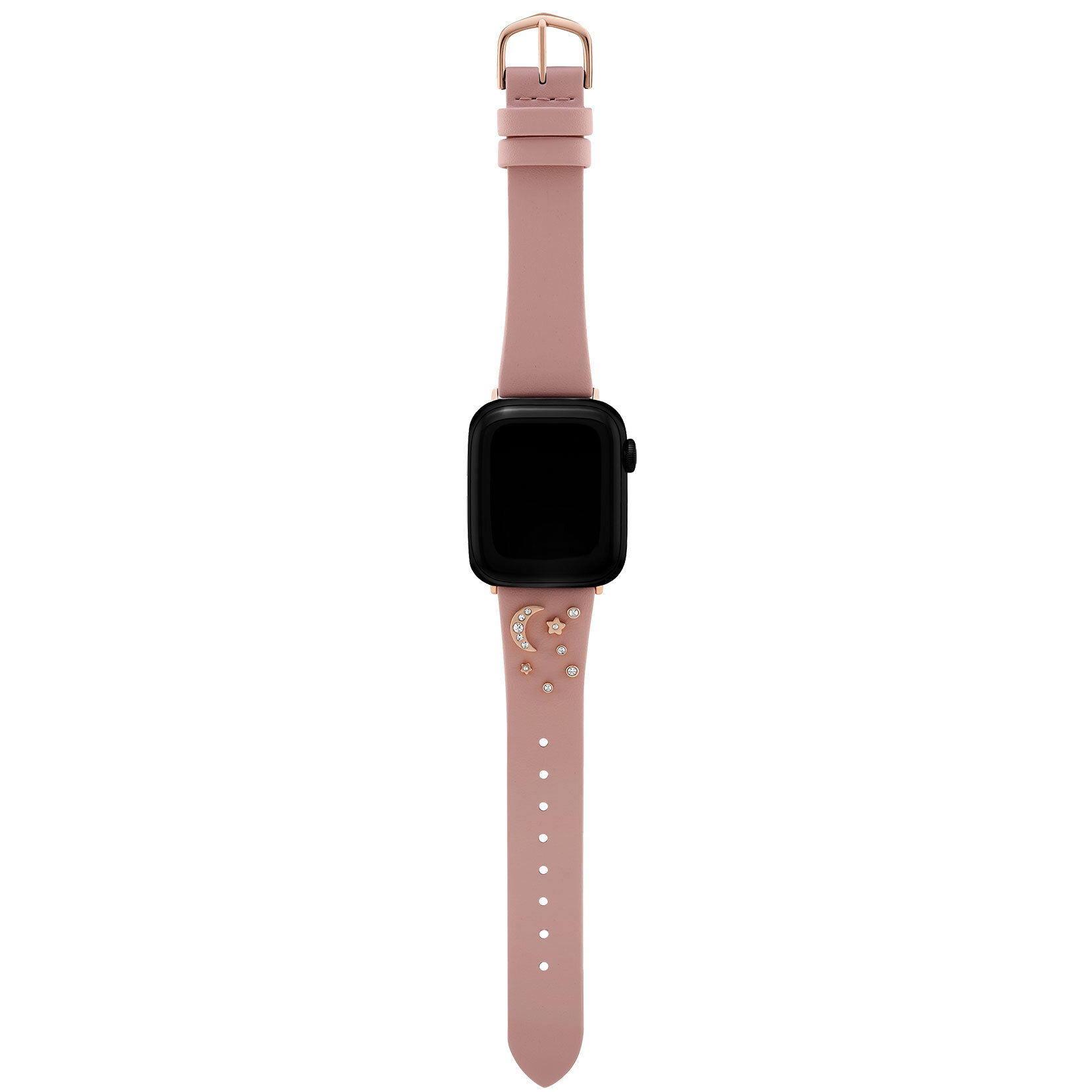 Bracelet cuir or rose et blanc poudré Celestial