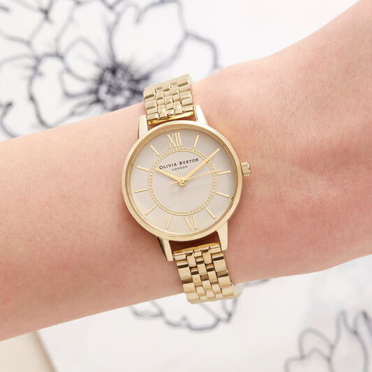 Ladies Wonderland Nude Dial Gold Bracelet Olivia Burton London