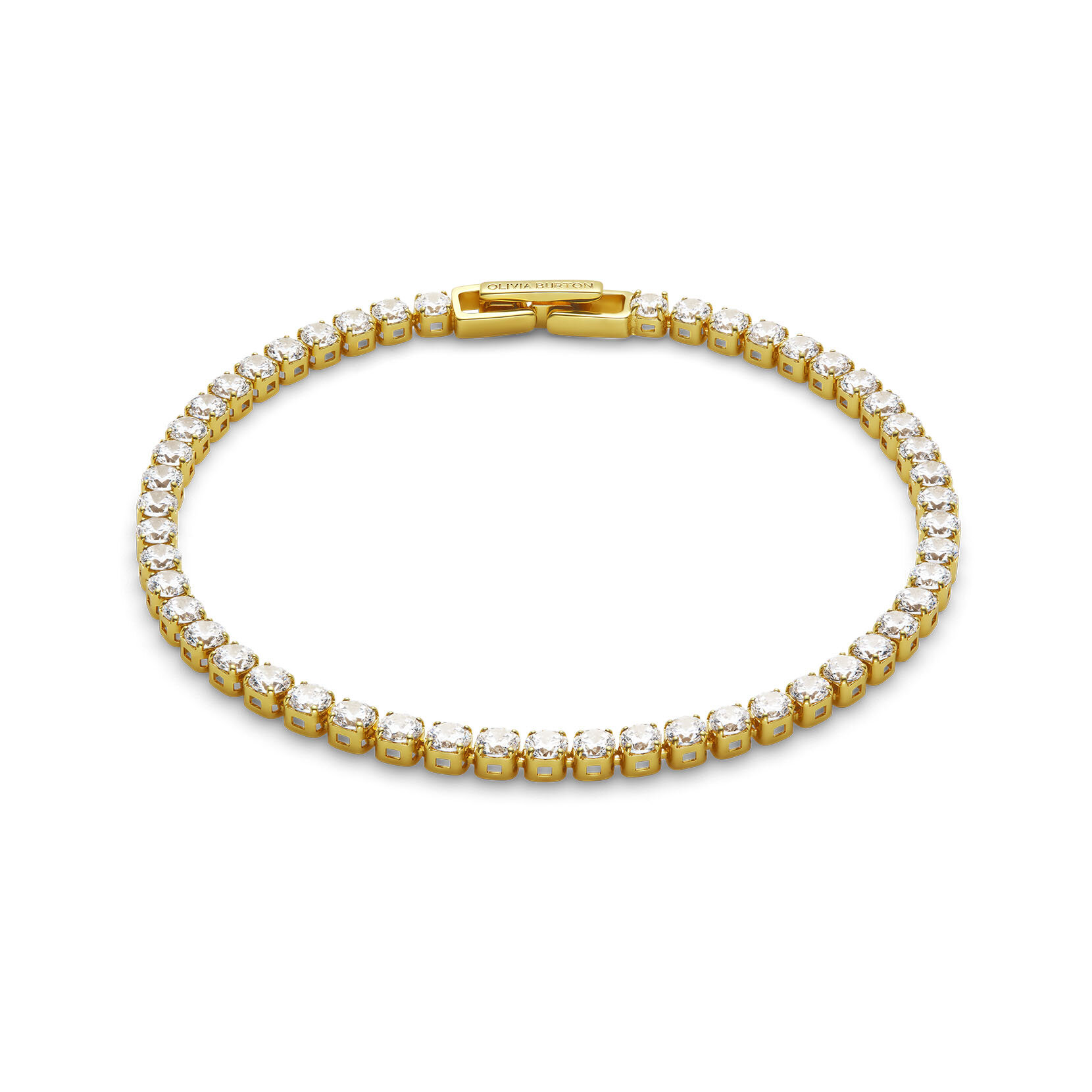 Crystal Gold Plated Tennis Bracelet
