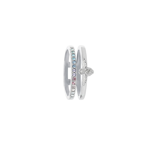 Rainbow Bee Silver Ring