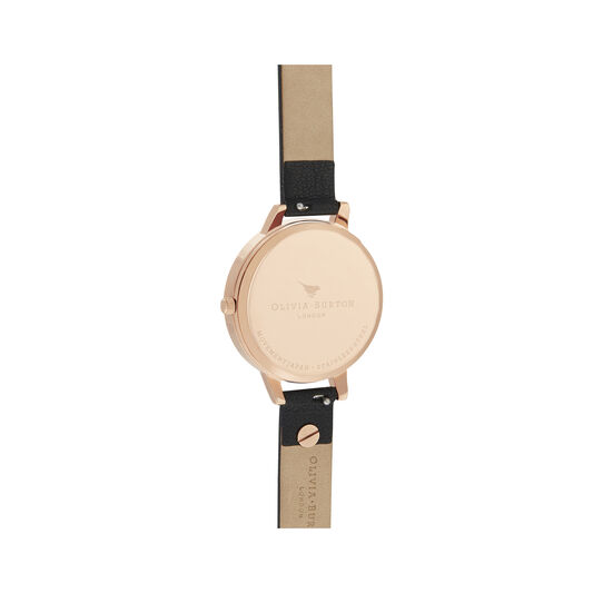 Bejewelled Florals Embellished Black & Rose Gold