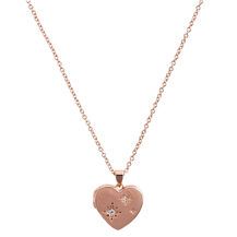 Rose Gold North Star Locket Necklace