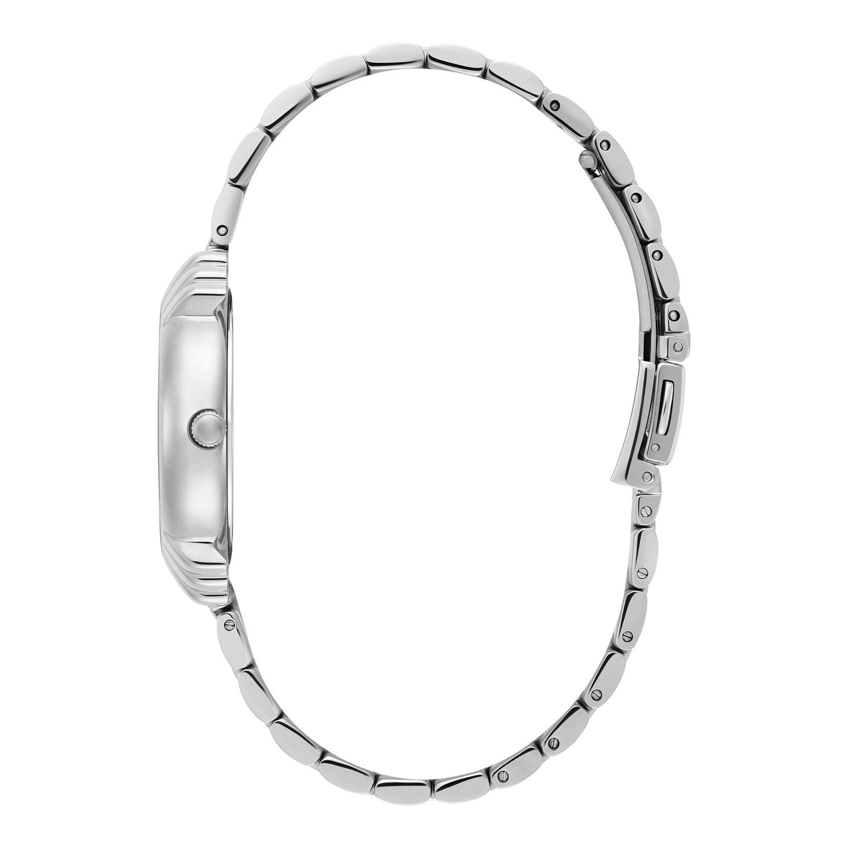 Montre Art déco à cadran midi marine et bracelet argent