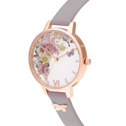 Enchanted Garden Demi Grey Lilac & Rose Gold