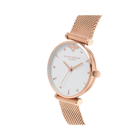 Rose Gold Mesh Watch