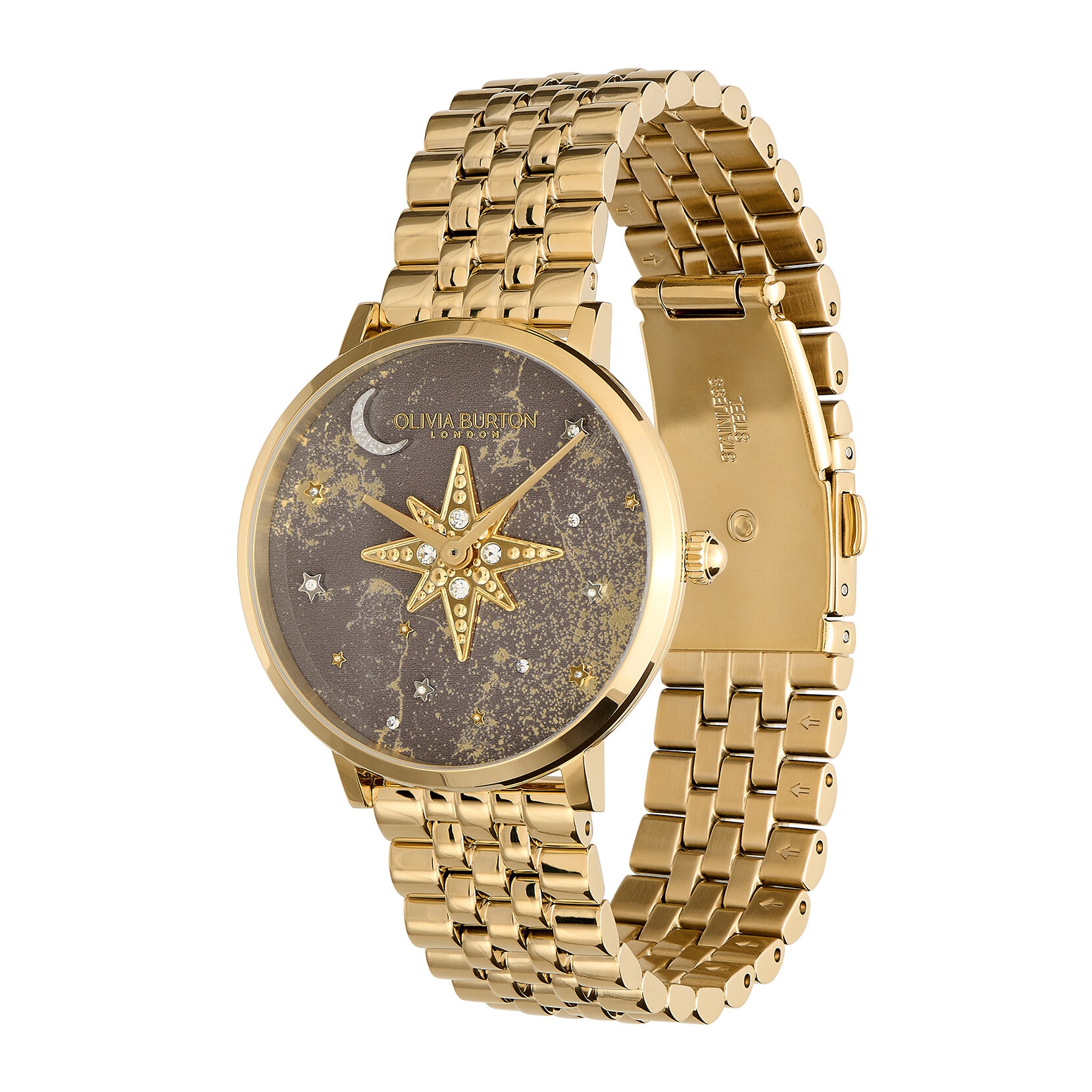 Montre Nova fine avec bracelet Champignon et Or 35 mm