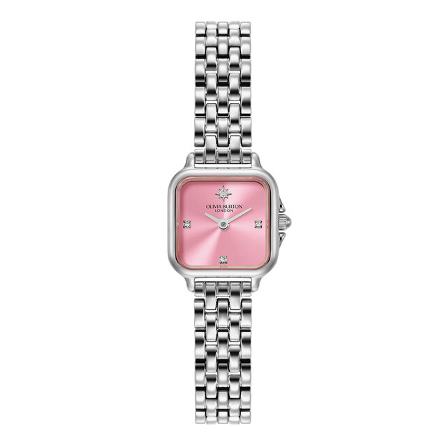 20mm Mini Grosvenor Pink Frost & Silver Bracelet Watch