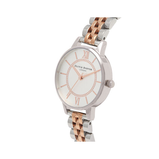 Wonderland Bracelet Silver & Rose Gold Watch