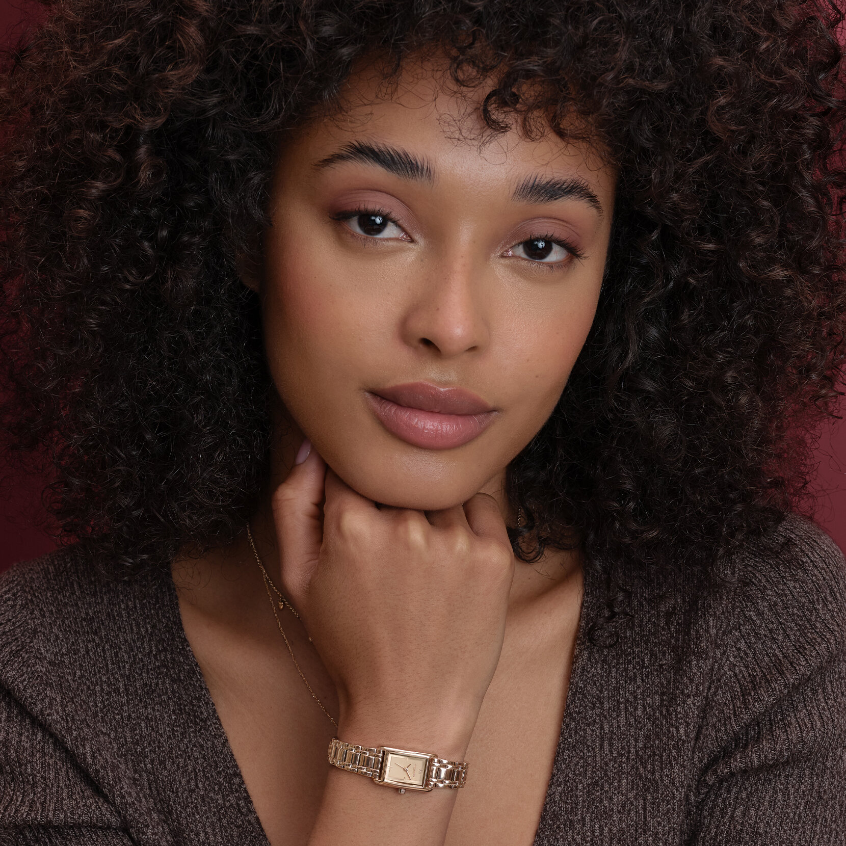 16mm Mini Grove Rose Gold Bracelet Watch