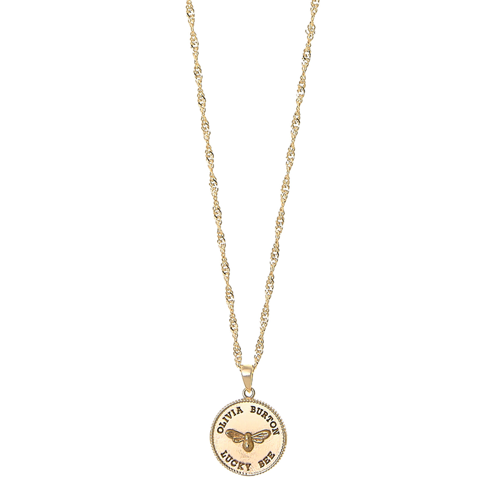 Gold Bee Pendant Necklace