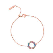 Rose Gold Rainbow Halo Bracelet