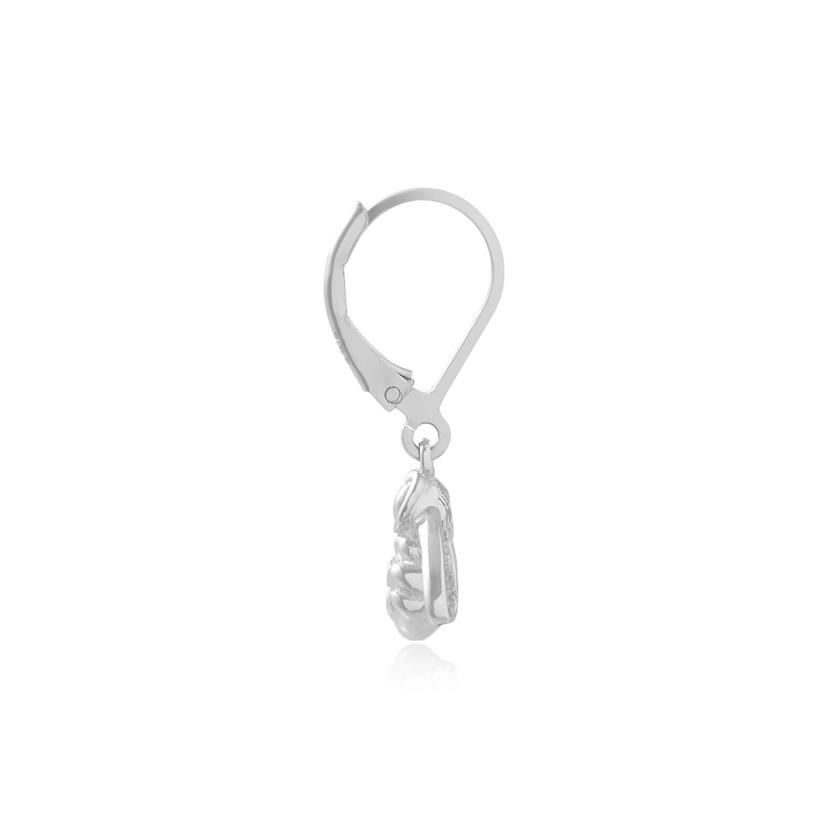 Silver Bee Lever Back Hoops
