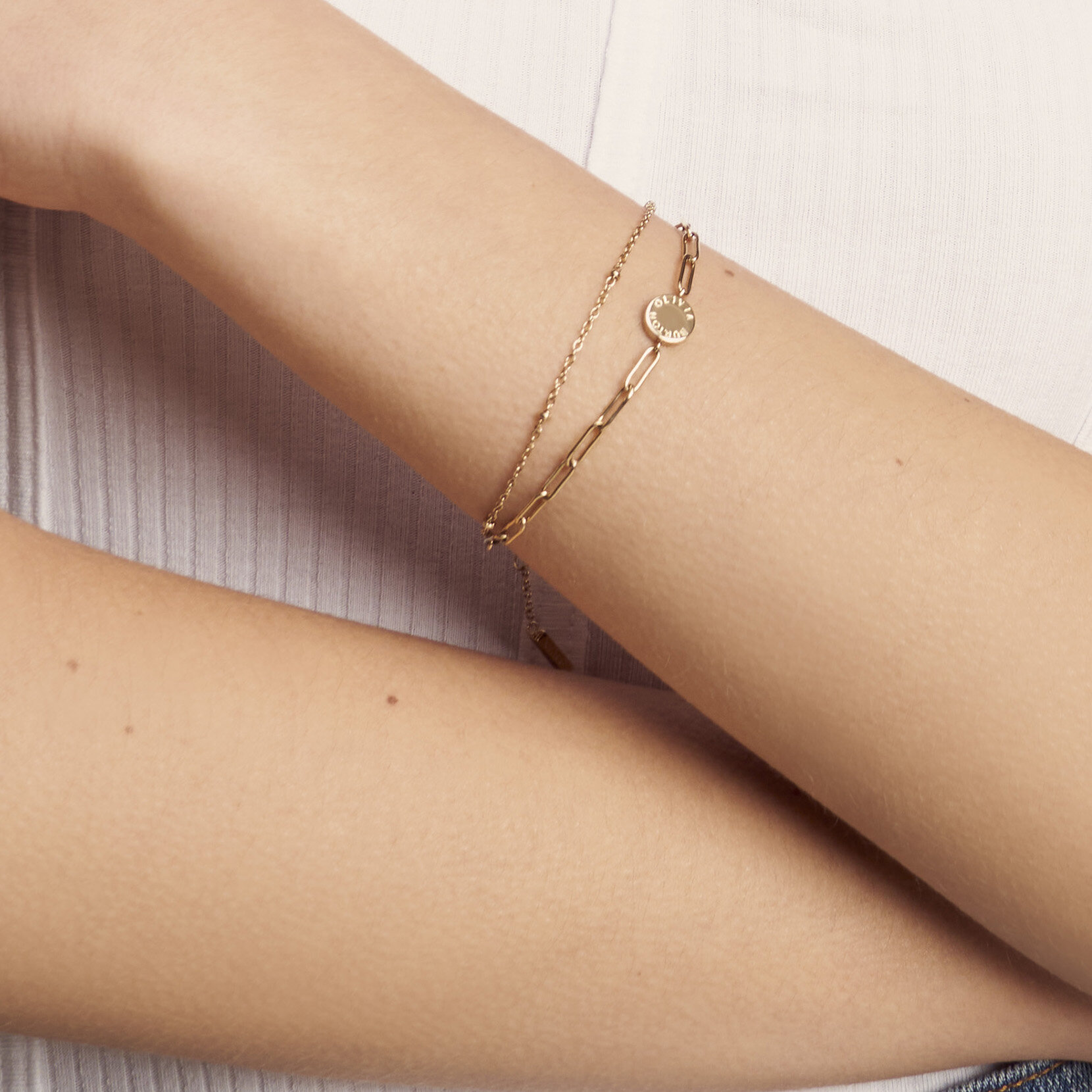 Illusion Gold Stacking Bracelet