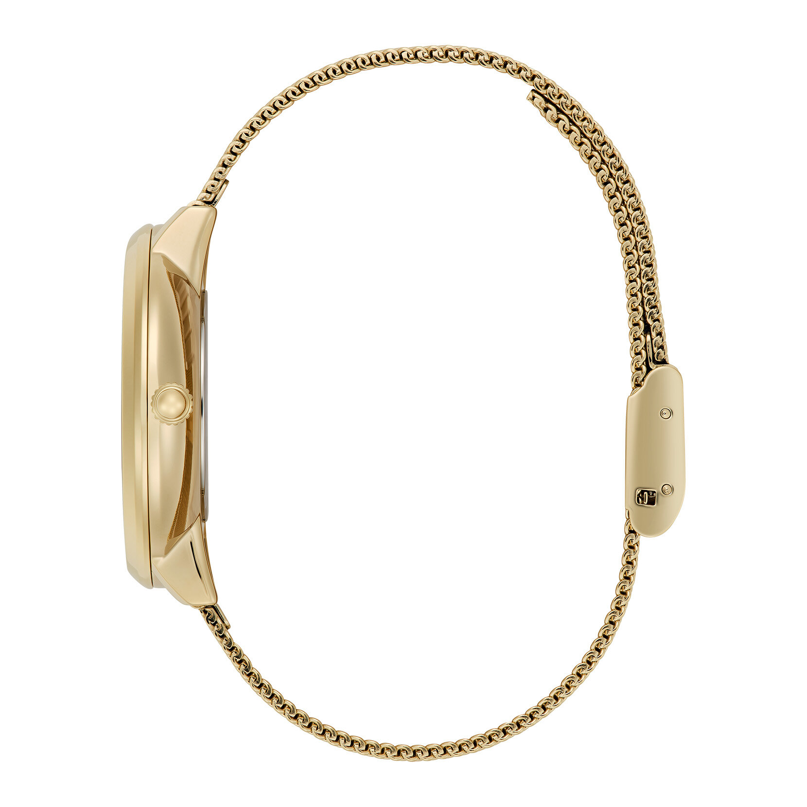 Montre Nova 35 mm avec bracelet en maille noir et or
