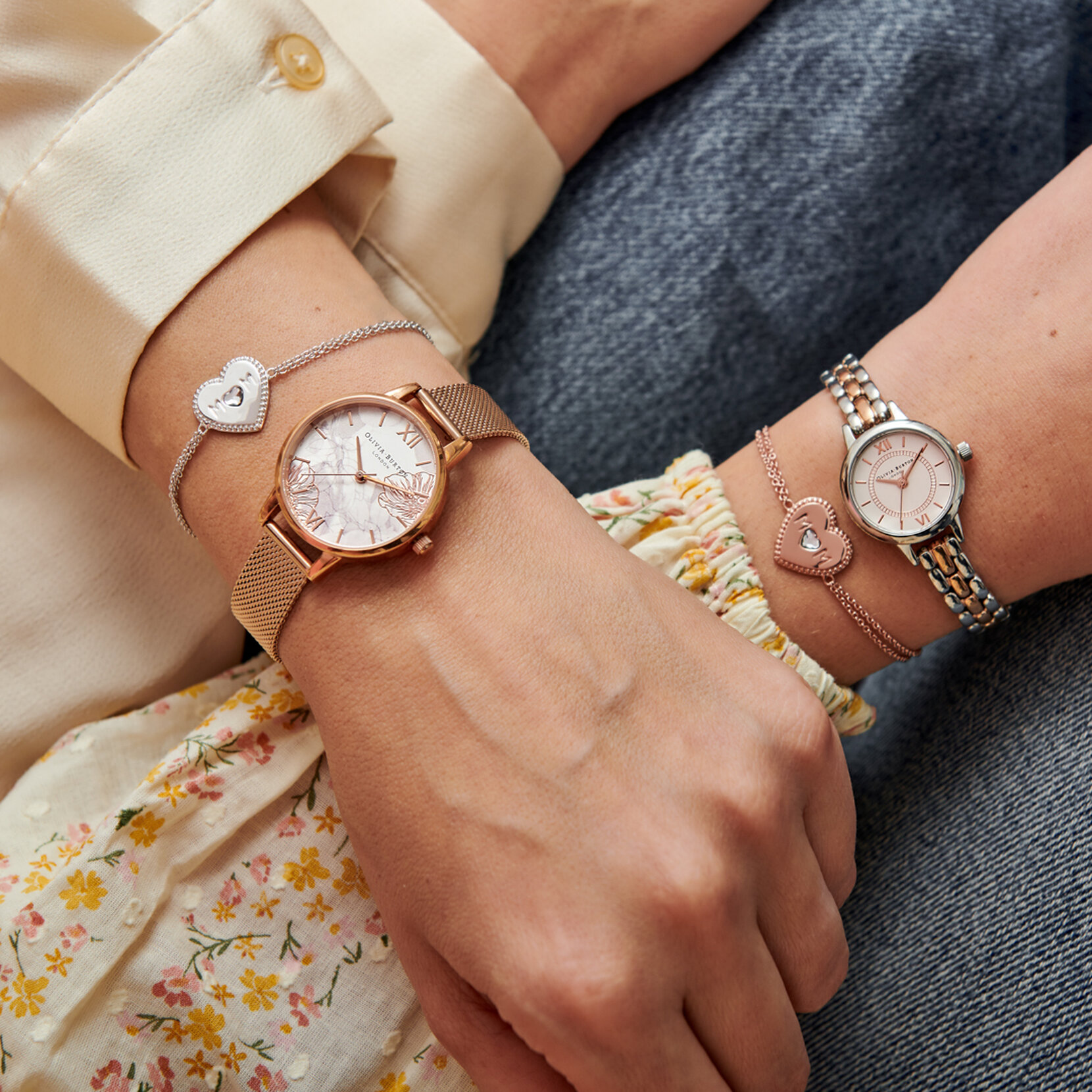 Montre à bracelet milanais or rose