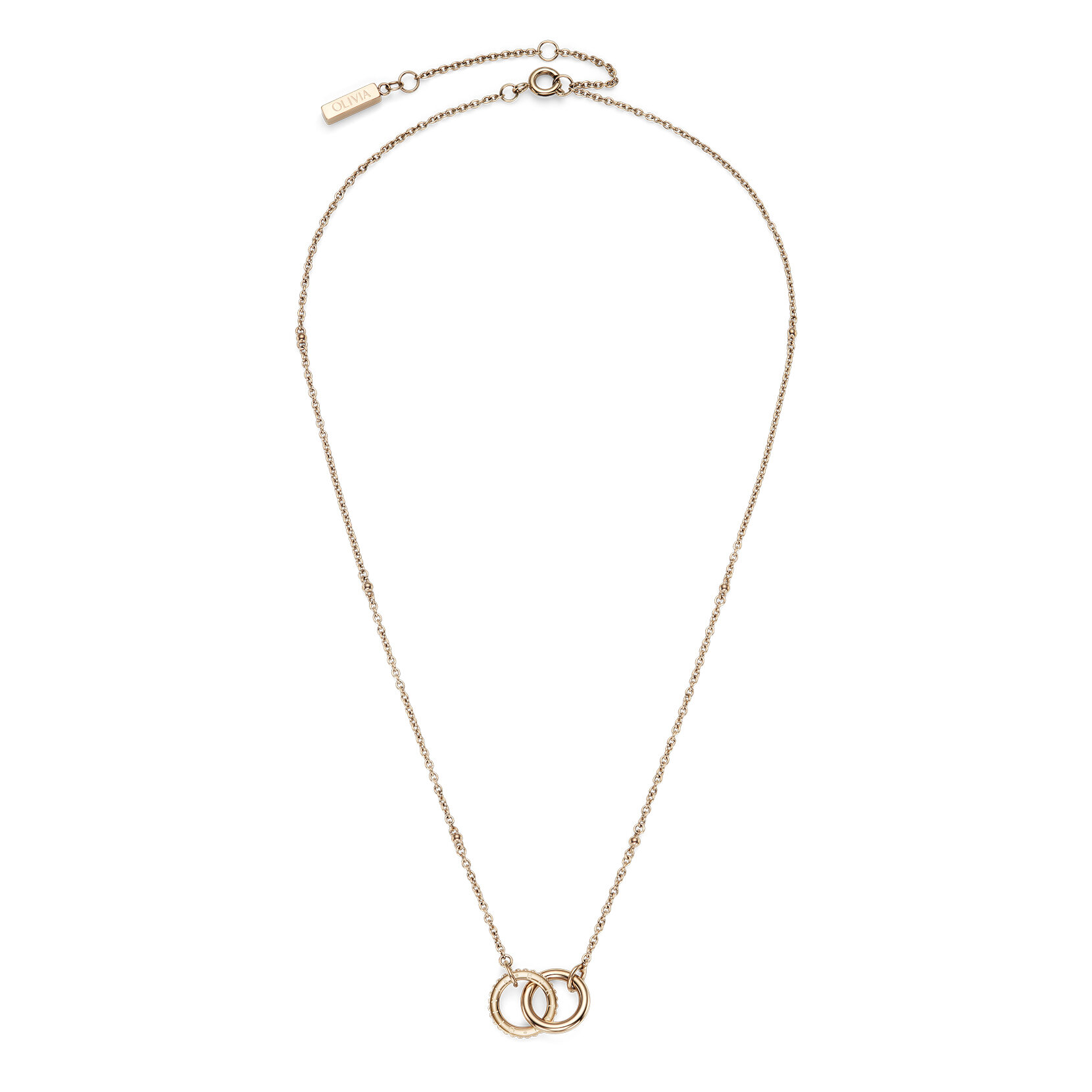 Amity Interlock Rose Gold Plated Necklace