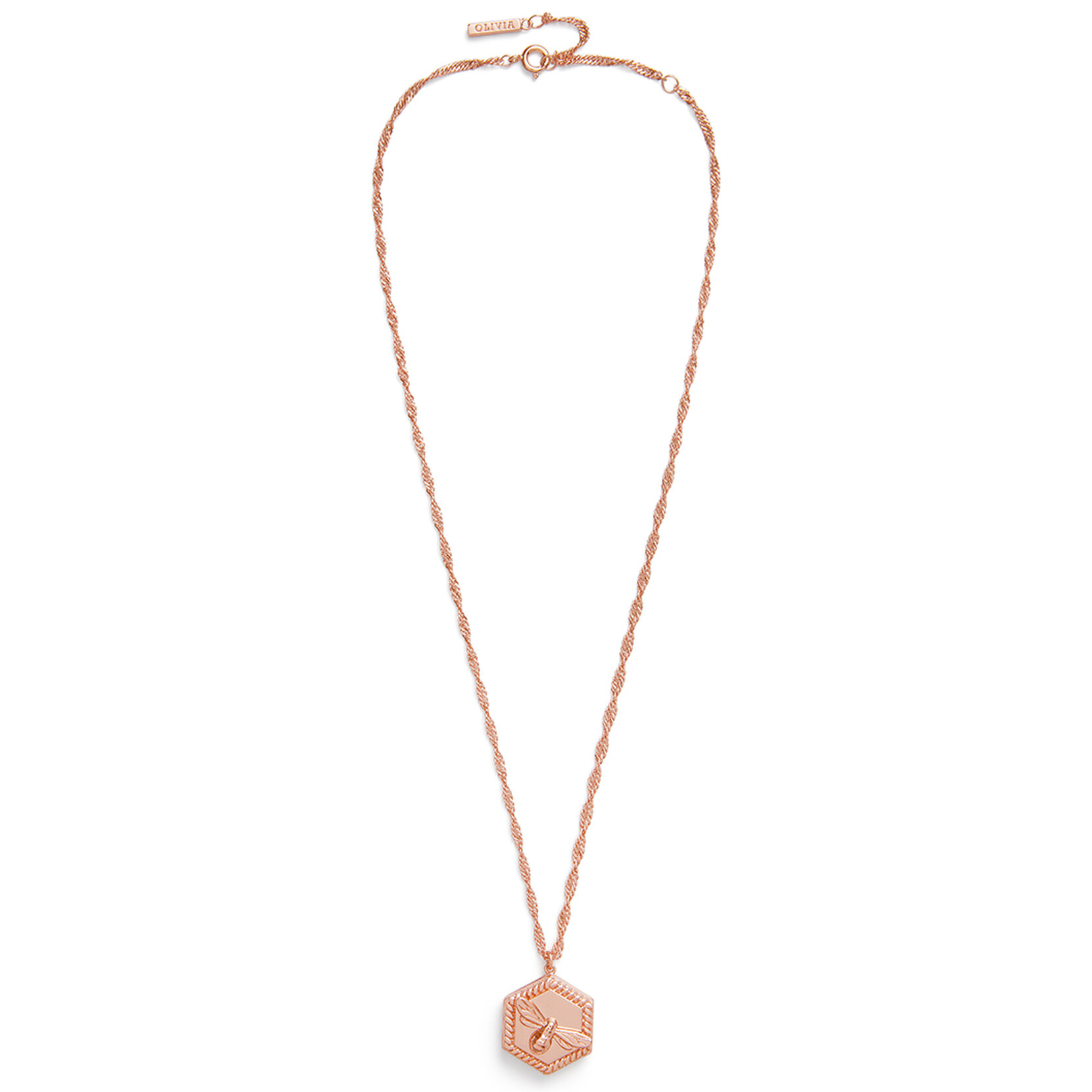 Lucky Bee Rose Gold Locket Necklace
