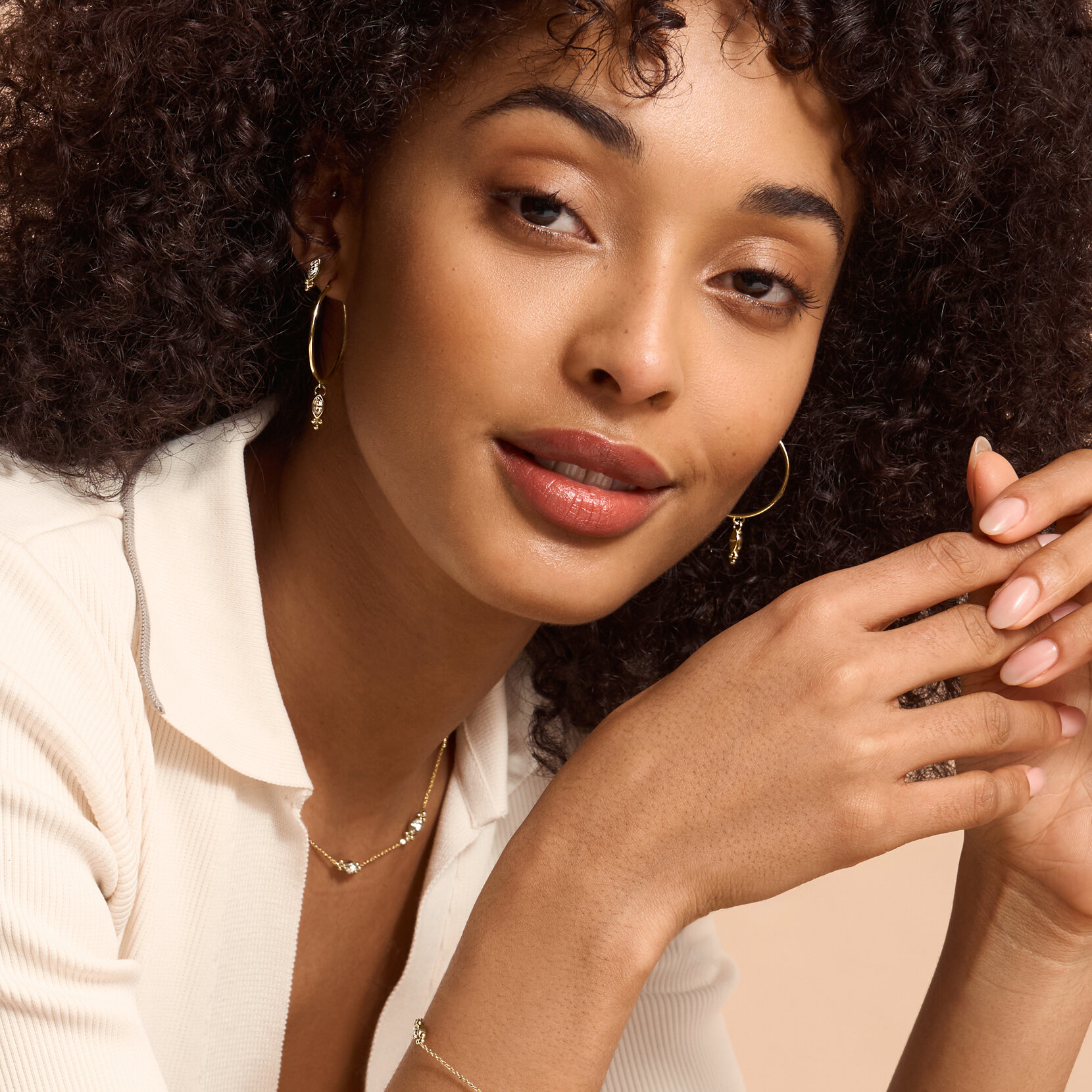 Dainty Gold Plated Hoop Earrings