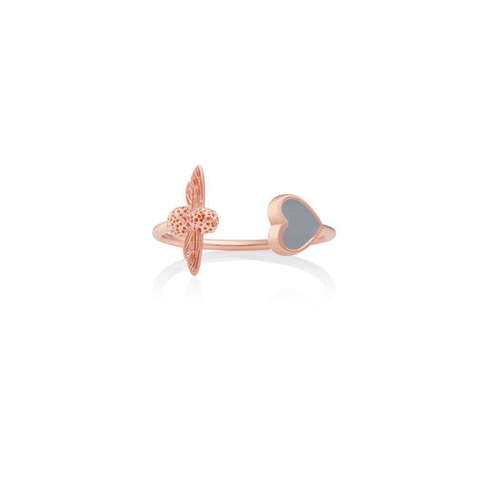 Love Bug Grey & Rose Gold Ring