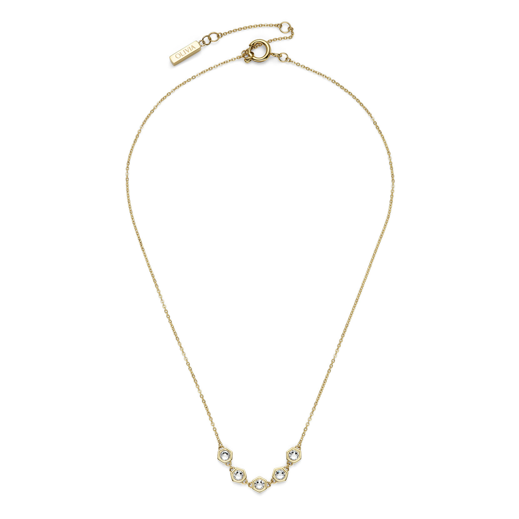 Collier Superposition Ever Stacked Cristal Honeycomb Plaqué Or