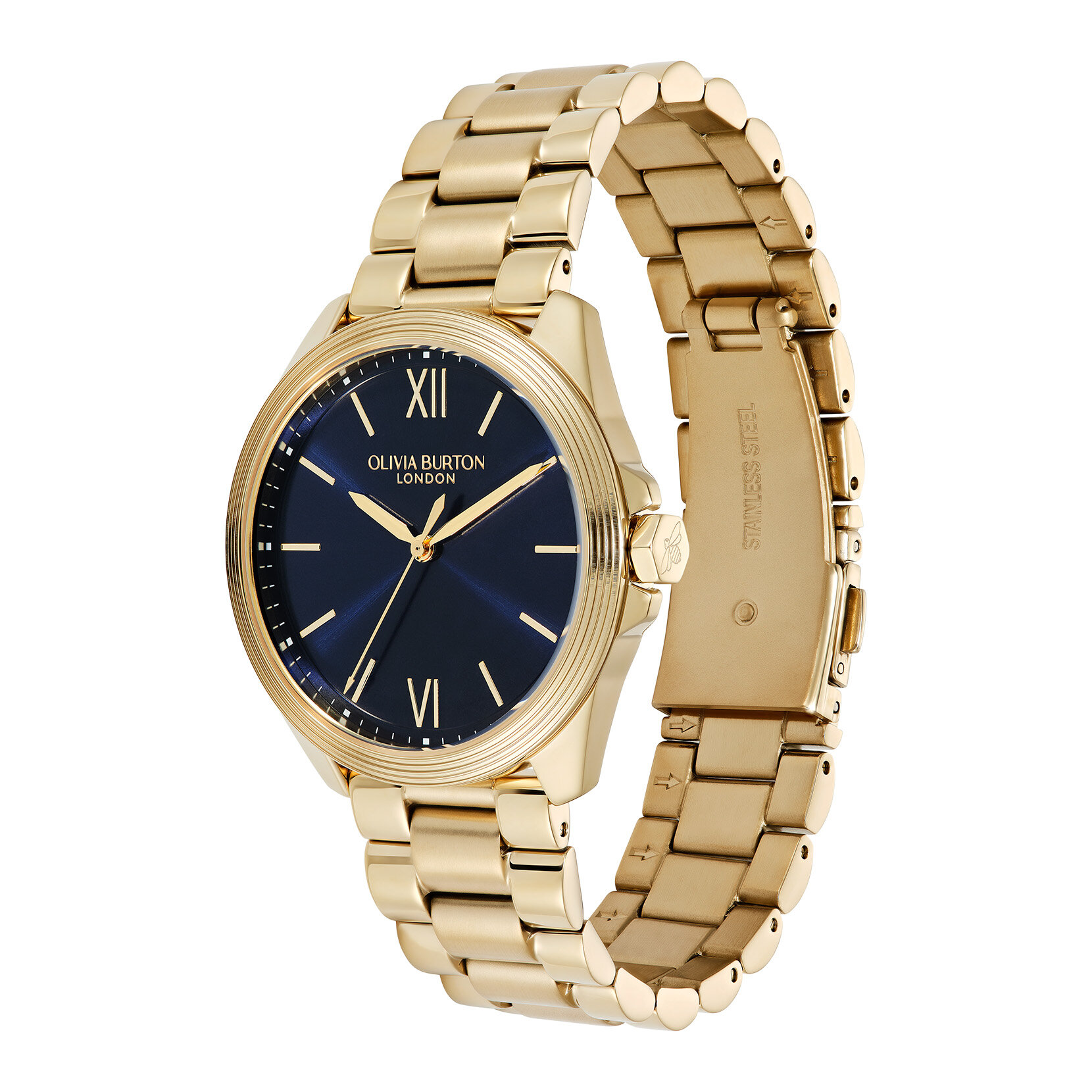 36mm Chiswick Navy & Gold Bracelet Watch