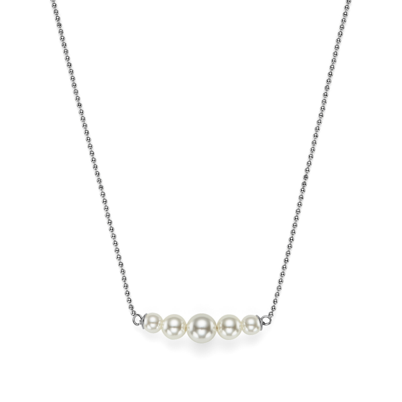 Collier Pearls & Beads Argent