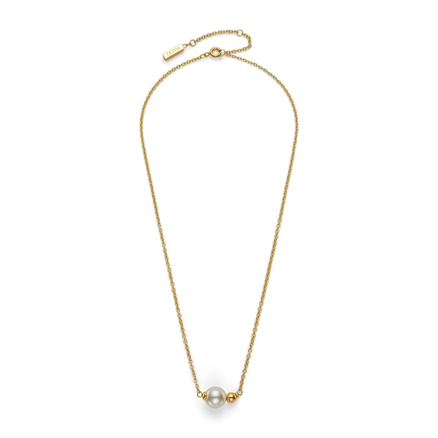 Modern Cream Pearl Gold Plated Necklace