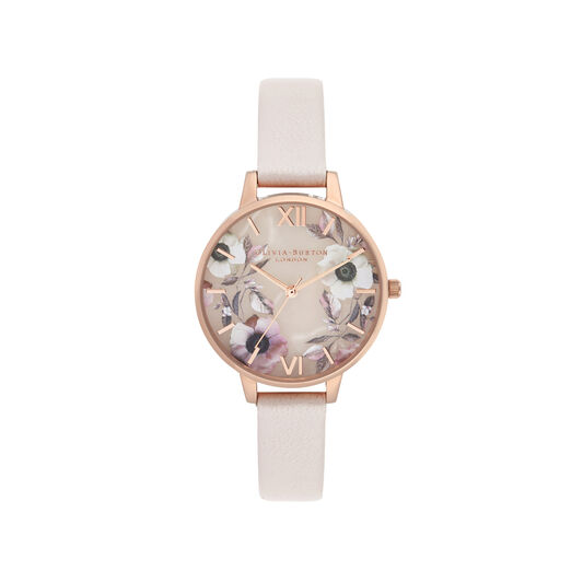 Semi Precious Pink & Rose Gold Watch