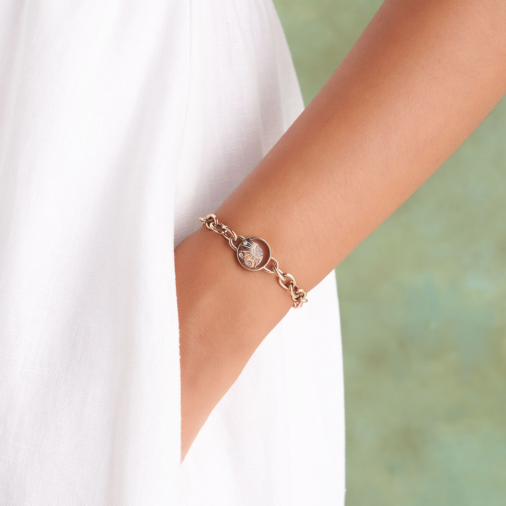 Celestial Sun Rose Gold Plated Bracelet