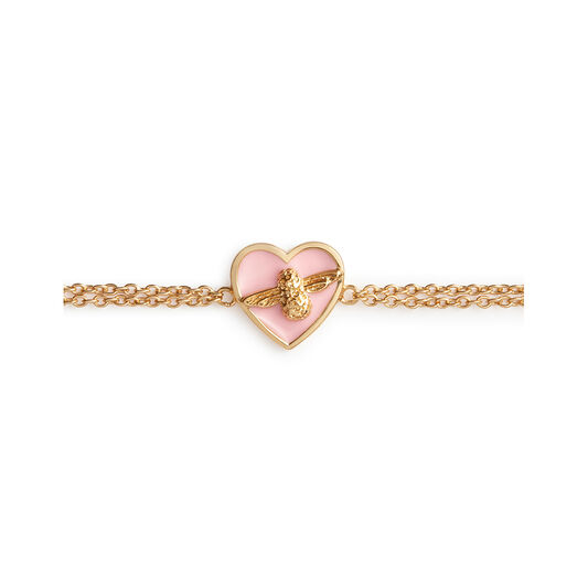 Love Bug Pink & Gold Bracelet