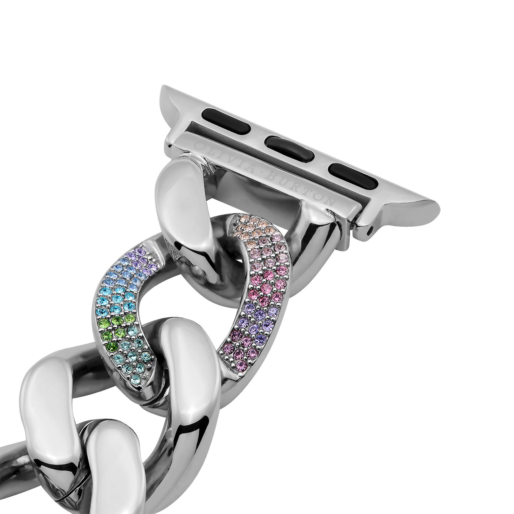 Bracelet argent à maillons Rainbow