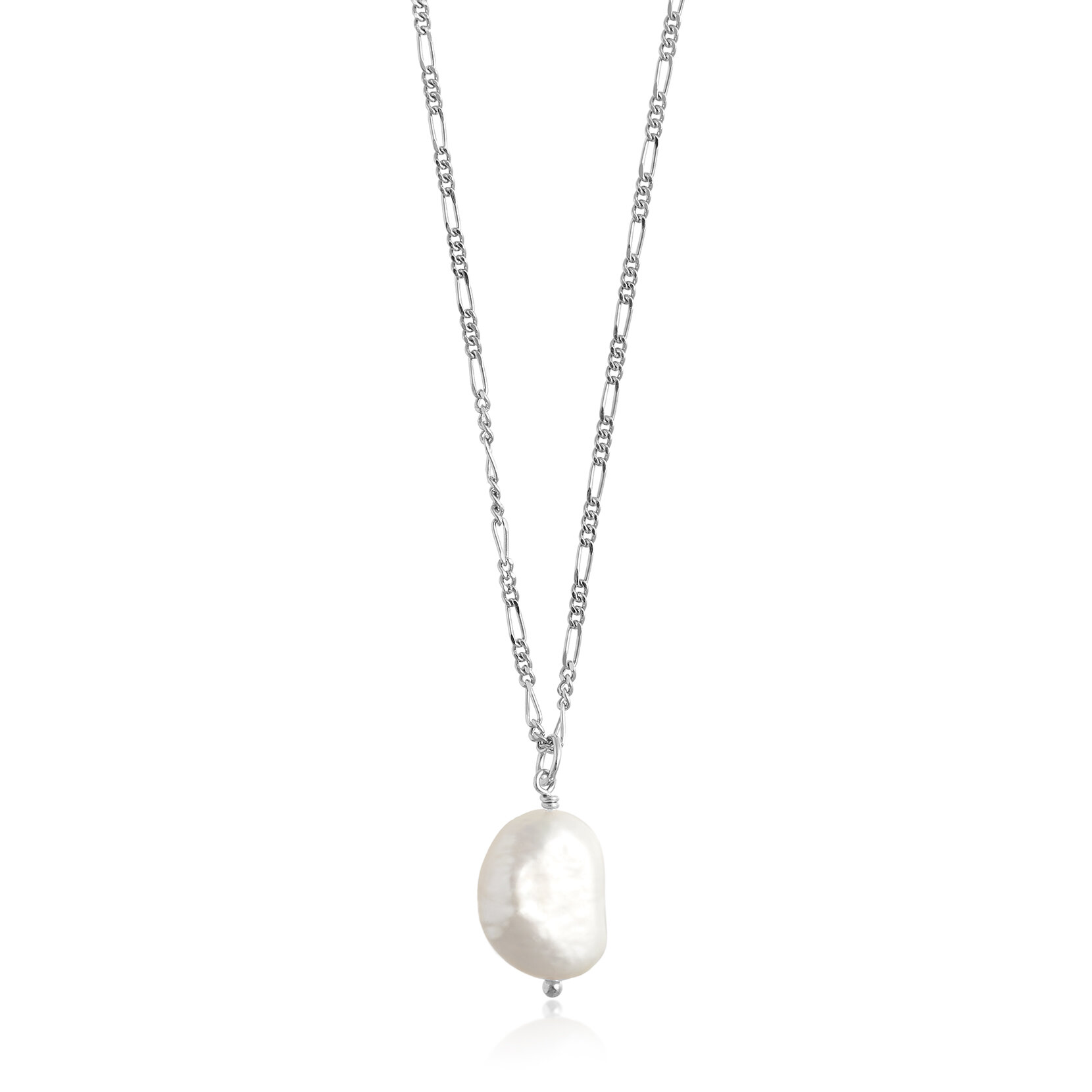 Pendentif Classic Long Baroque Pearl argent