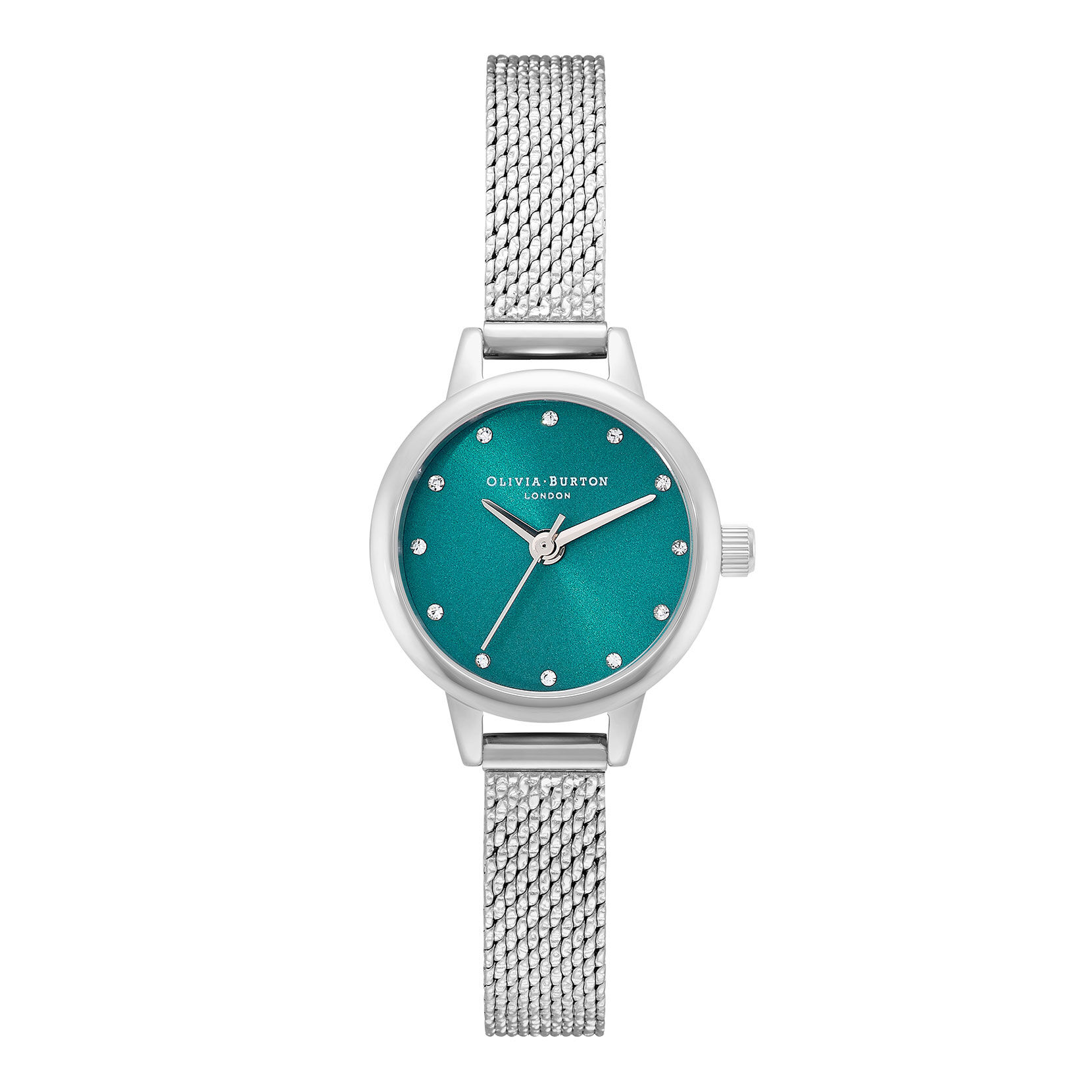 Classics 23mm Teal & Silver Mesh Watch