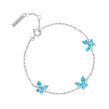 Bracelet Sparkle Butterfly Blue Marquise Butterfly argent 
