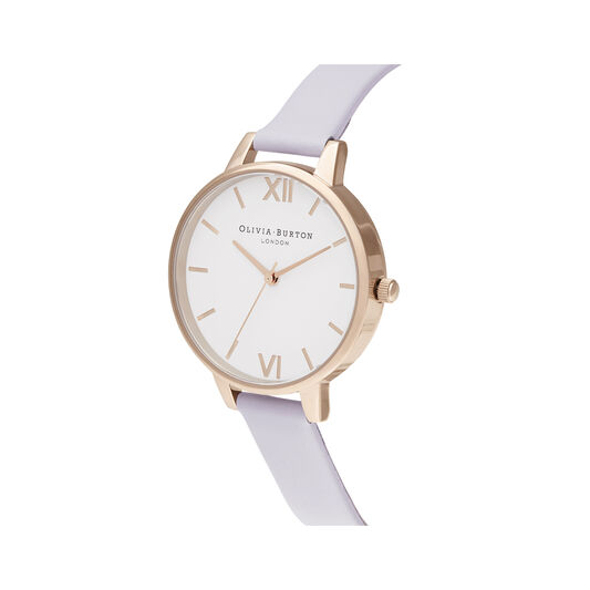 Demi White Dial Parma Violet & Pale Rose Gold