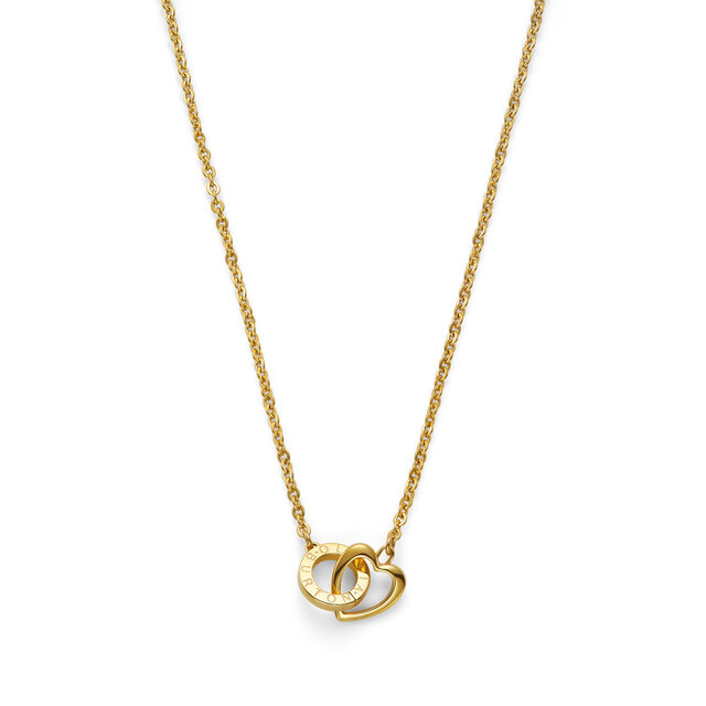 Kindred Interlink Heart Gold Plated Necklace