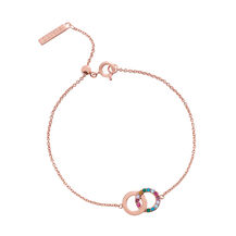 Rose Gold Rainbow Interlink Bracelet
