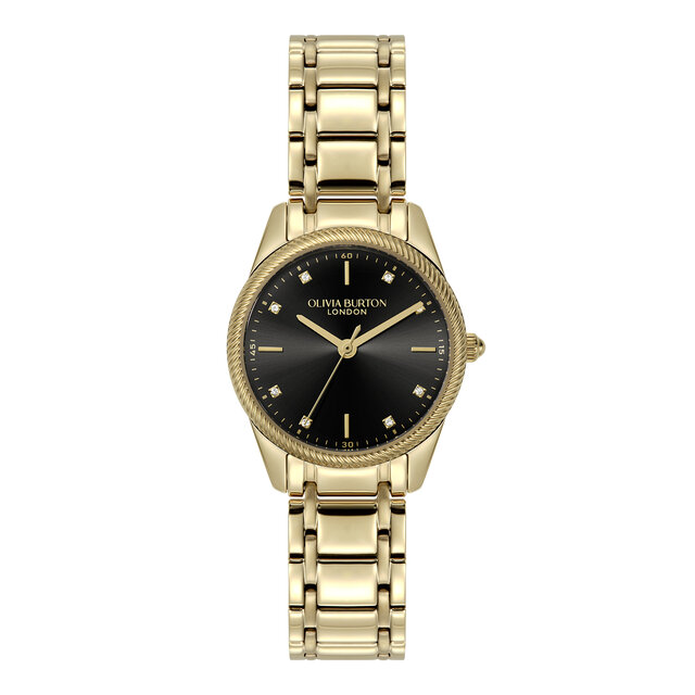28mm Egerton Black & Gold Bracelet Watch