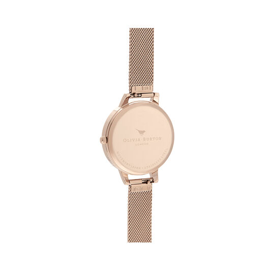 Wonderland Grey and Rose Gold Mesh Watch