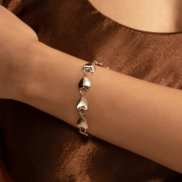 Locked Heart Rose Gold Plated Bracelet