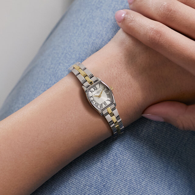 Montre Cambridge Champagne & Bracelet Bicolore 18mm