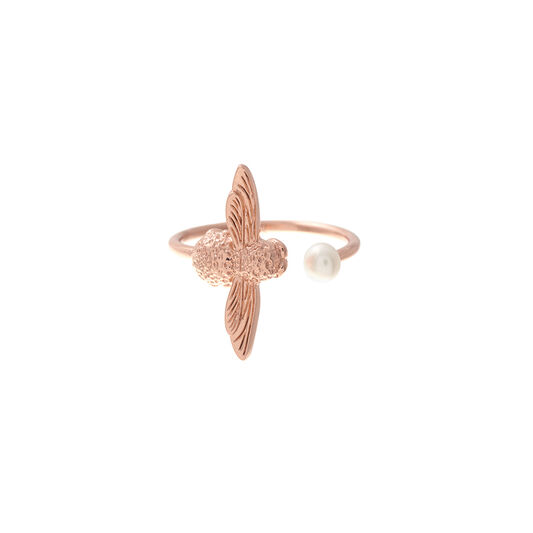 Pearl Bee Rose Gold Ring