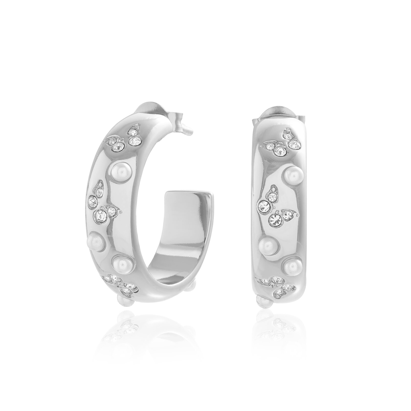 Créoles Sparkle Butterfly argent