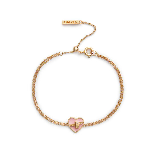 Love Bug Pink & Gold Bracelet