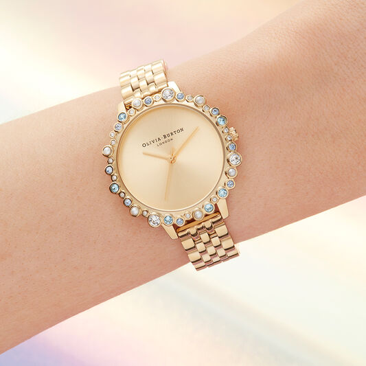 Limited Edition Bejewelled & Gold Bracelet Watch