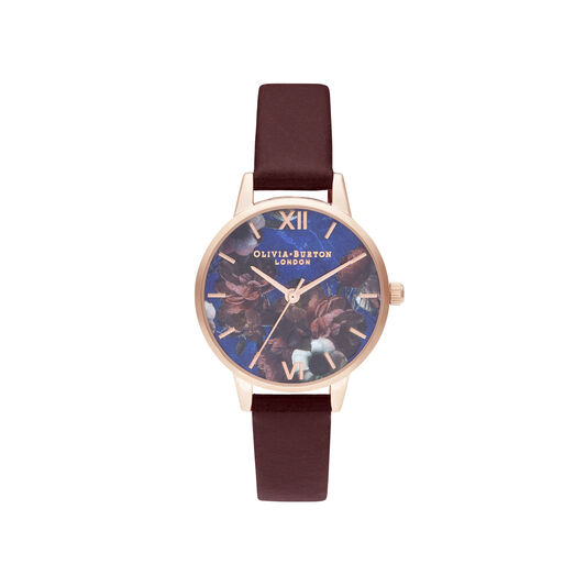 Midi Lapis Lazuli & Burgundy Watch