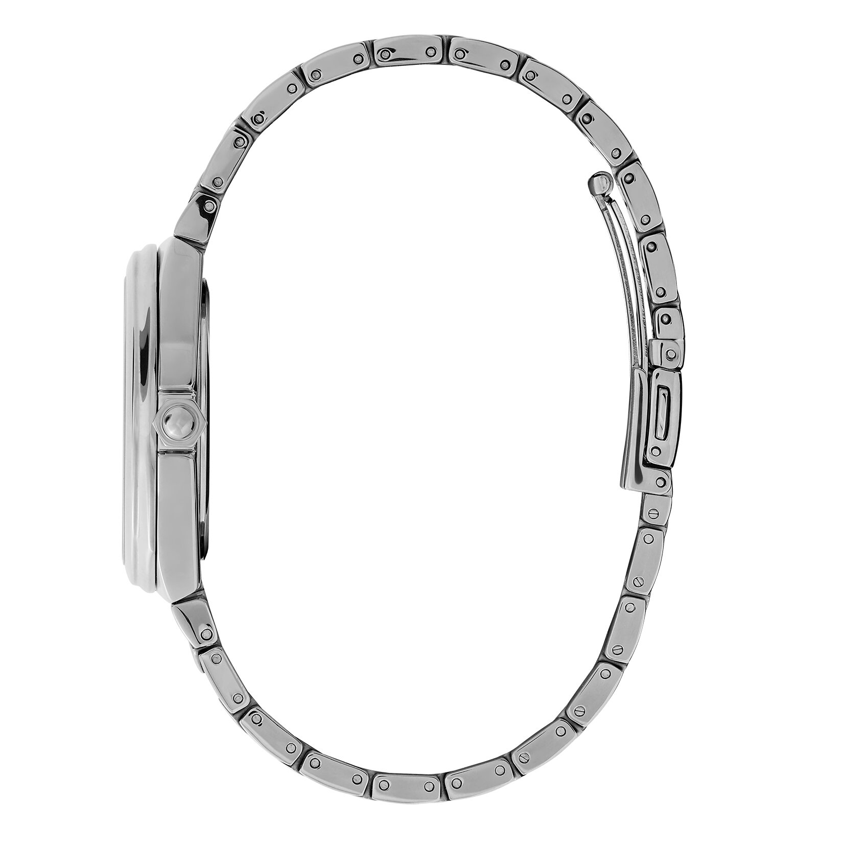 Montre Lustrée Multifonction Gris Clair & Bracelet Argent 36 mm