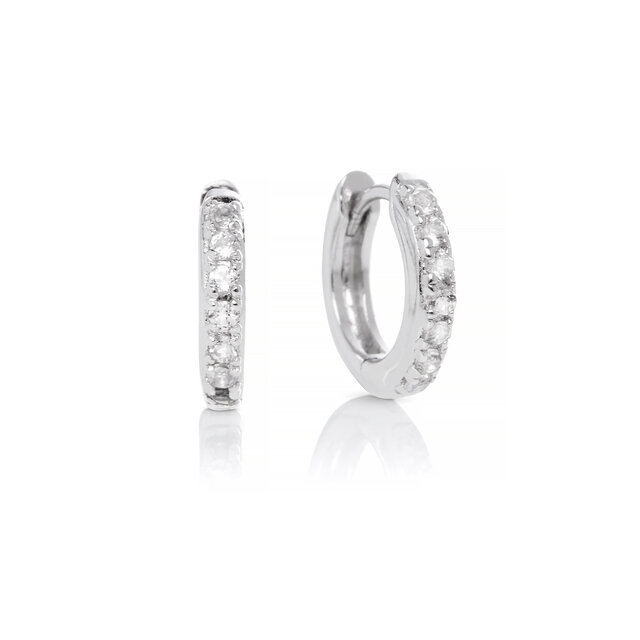 Silver  Huggie Hoops