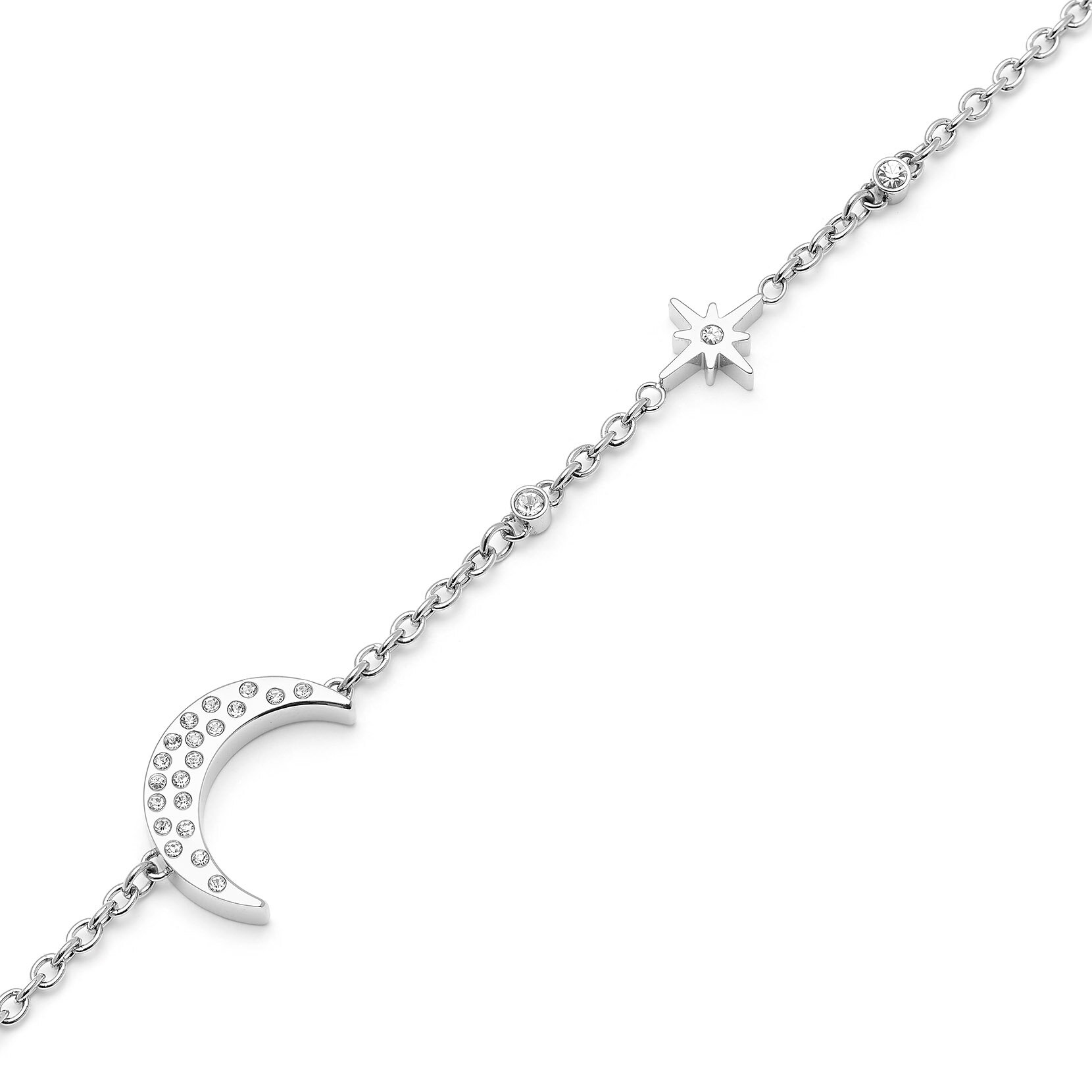 Bracelet Étoile polaire et Lune Argent